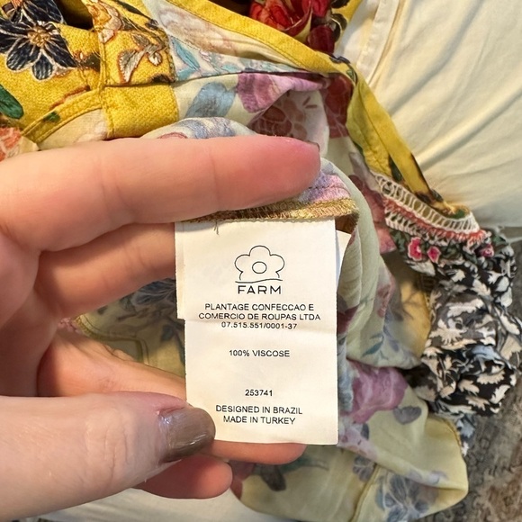 NWT Women's Farm Rio Sunlit Floral Wrap Maxi Dress Marigold yellow XXS - Picture 7 of 7